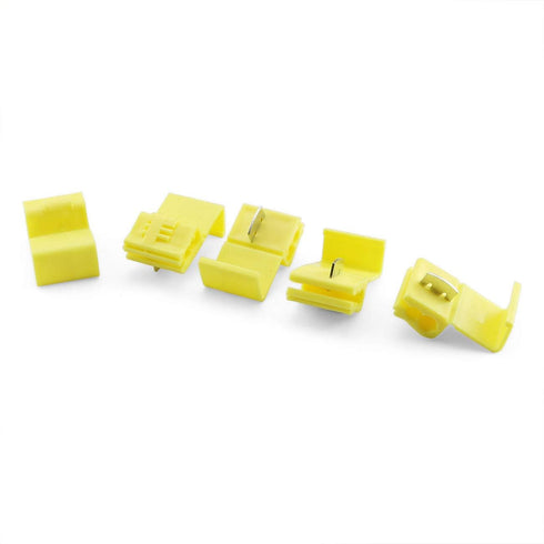 ZYAMY 50pcs Scotch Lock Quick Splice Wire Terminals, Cold Pressed Insulated Snap Lock Electric Wire Connectors