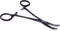 Dog Pet Ear/Nose Hair Puller Grooming Hemostat Locking Forceps, 5.5" Stainless Steel Curved Pliers (Black Multi Paws)