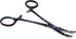 Dog Pet Ear/Nose Hair Puller Grooming Hemostat Locking Forceps, 5.5" Stainless Steel Curved Pliers (Black Multi Paws)