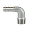 Quickun 304 Stainless Steel Hose Barb Fitting Elbow, 3/8" Barb x 1/4" Male 90 Degree Barbed Pipe Fitting