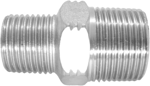1 Piece 3/4" x 1/2" Male NPT Hex Nipple Plated Steel Hydraulic Fitting Adapter