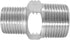 1 Piece 3/4" x 1/2" Male NPT Hex Nipple Plated Steel Hydraulic Fitting Adapter