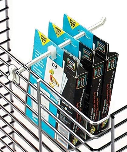 Peg Hook Stoppers - Inventory Control Clips, 100 Pack to Keep Merchandise on Hooks