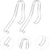 2 Closet Uonlytech Pcs Stainless Steel Shoe Display Stands Stylish Organizer Holders for High Heels and Sandals