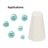MECCANIXITY Rubber Tapered Plug 8mm to 13mm Solid Test Tubes Bungs, 12 Pieces White