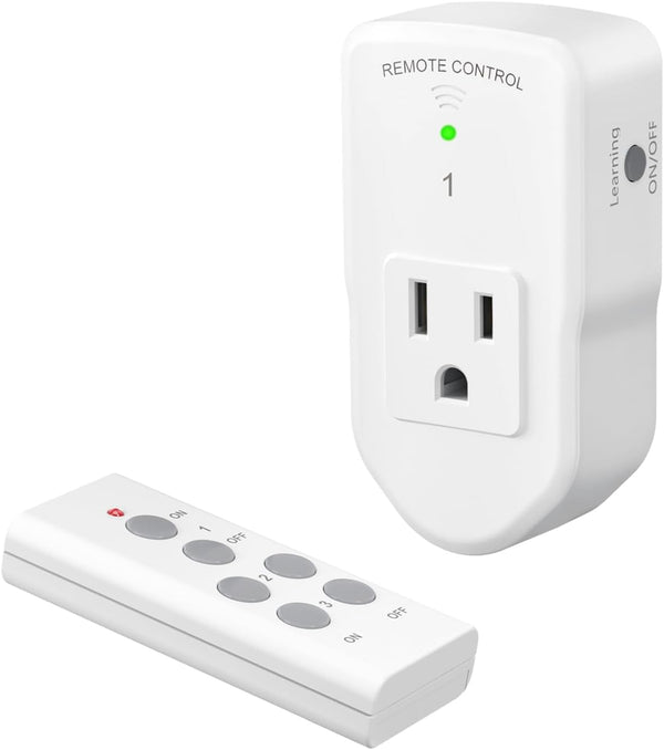 BN-LINK Wireless Remote Control Outlet Electrical Switch for Lights, Fans, Christmas Lights,