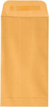 JAM PAPER #7 Coin Business Envelopes, 3 1/2 x 6 1/2, Brown Kraft Manila, 50/Pack with Peel and Seal Closure