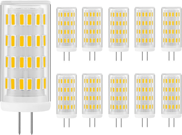 G4 LED Bulb 5W, 12V-24V 40W G4 Halogen Equivalent, Natural Daylight White 4000K, 10-Pack