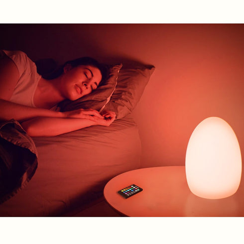 8-Inch Dimmable 16 8 Mr.Go Rechargeable LED Egg Light - Baby Night Light with Remote, Colors & Brightness, Waterproof
