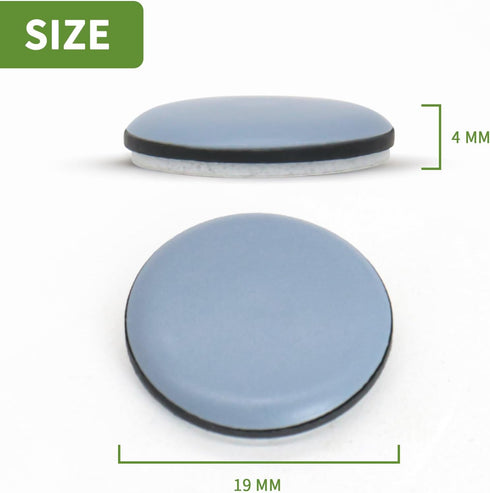 Appliance Sliders for Kitchen Appliances, Kitchen Appliance Sliders for Counter, Self Adhesive Small Appliance Slider - 3/4'' 24PCS Blue