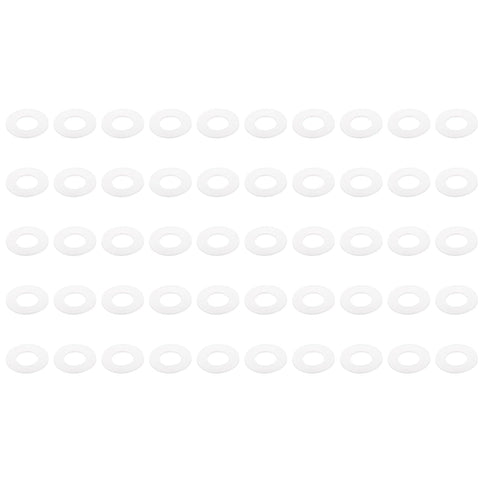 PATIKIL Nylon Flat Washers 8mm ID 16mm OD, 0.9mm Thick M8 Hard Plastic Round Sealing Flange Gaskets, Qty 50