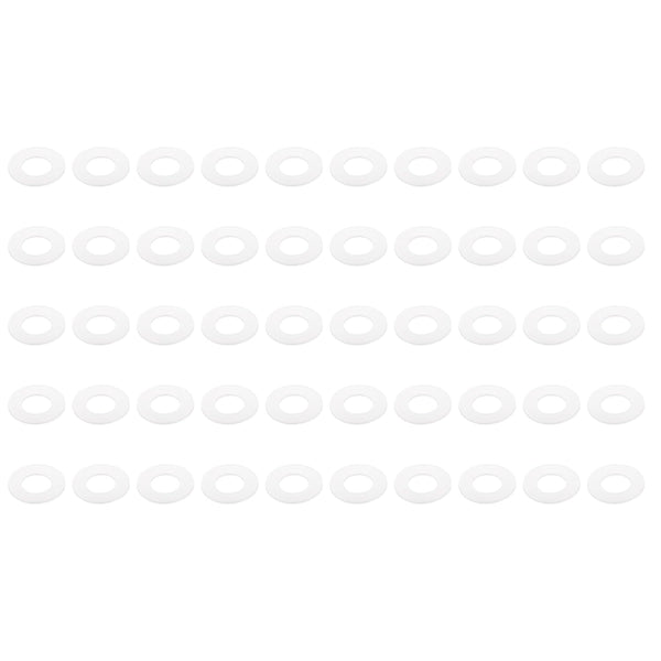 PATIKIL Nylon Flat Washers 8mm ID 16mm OD, 0.9mm Thick M8 Hard Plastic Round Sealing Flange Gaskets, Qty 50