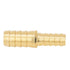 Metalwork Brass Barb Fitting, 1/4" Barbed x 3/16" Reducing Splicer Mender, Hose Adapter Joiner Connector (Pack of 2)