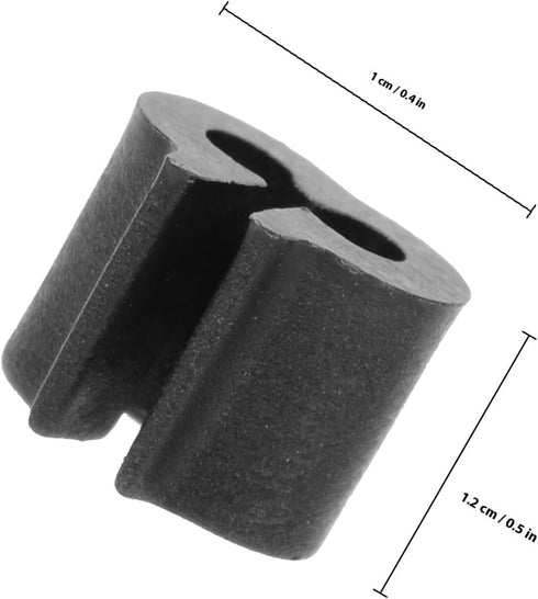 100 Pack of Black Non-Slip Chair Leg Covers - Triple Clip Connector for Furniture Protection