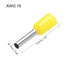 uxcell 2000 Pcs Insulated Ferrule Wire Connector Electrical Crimp Terminal 16 AWG for Electrical Projects Yellow