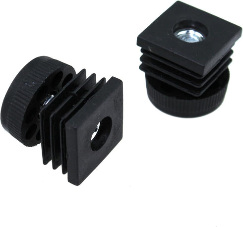 TAODAN 4PCS Square Insert Furniture Adjustable Leveler Nut Plugs Slide Rail Floor Protector Suitable for Mechanical