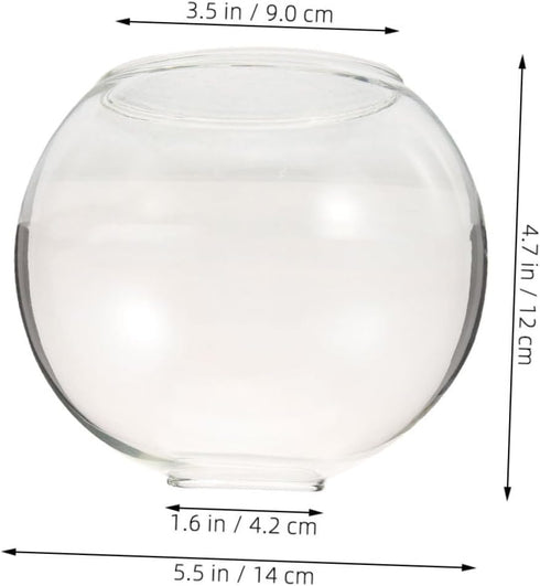 PRETYZOOM Clear Glass Globe Pendant Light Shade Dual Opening Chandelier Replacement Cover for Wall Sconces Easy Access