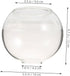 PRETYZOOM Clear Glass Globe Pendant Light Shade Dual Opening Chandelier Replacement Cover for Wall Sconces Easy Access