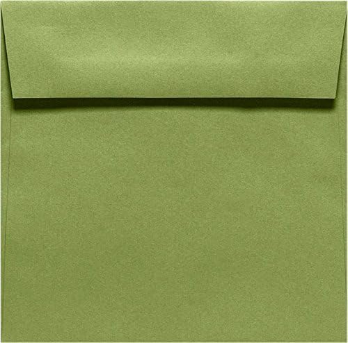 LUXPaper Square Invitation Envelopes | 5 1/2" x 5 1/2" | Avocado Green | 70lb. Text | 50 Qty by LUXPaper
