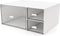 Stackable Desk Organizer with 3 Compartments, Storage Drawers for Makeup, Bathroom Organization, Accessories (White)
