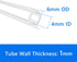 Quickun Pure Silicone Tubing, 4mm ID x 6mm OD, High Temp Food Grade Hose Tube for Home Brewing, 16.4 Ft