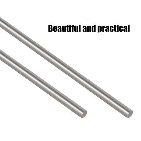 Glarks 2Pcs Stainless Steel Straight Solid Metal Round Rod, 6.35mm x 356mm for DIY RC Model Car, Helicopter