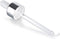 JUVITUS Glass Dropper Closure Top for 1 oz / 30 ml Boston Round Bottles, 12 PACK (Silver Glass Bent Tip)