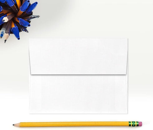 LUXPaper A2 Invitation Envelopes | 50 Qty | Peel & Press | 4 3/8" x 5 3/4" | White Linen | 80lb. Text