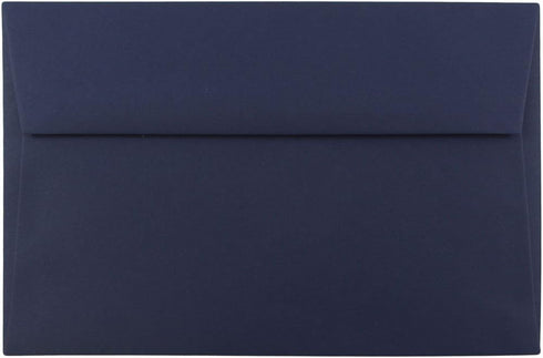 JAM PAPER A9 Premium Invitation Envelopes - 5 3/4 x 8 3/4, Navy Blue, 50/Pack