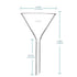 100mm Glass Funnel, Short Stem, Borosilicate Glass, Heavy Wall, Karter Scientific 213V12 (Pack of 2)