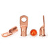 12PCS 2x3/8 Copper Ring Terminal Connectors, 2 AWG Heavy Duty Battery Cable Ends with 12 PCS 3:1 Heat Shrink Tubing for