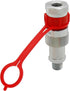 Taper Face Coupling 3/8" NPT, 2 Dust Caps C-604, 10,000 PSI High Pressure Hydraulic Quick Couplings