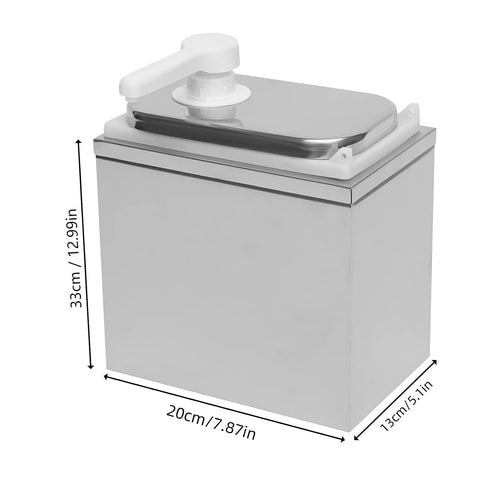 XZMHXDXH 2L Commercial Pump,2.11QT Sauce Dispenser Pump,Stainless Steel Condiment Single Head Sauce Pump Dispenser