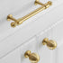 SANCHAKOU 2Pcs Drawer Knobs Brass Wardrobe Handle Chrome Bedside Table Drawer Cabinet Door Handle Round Ball Small