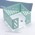 NatSumeBasics Mint Green Sticky Note Holder, Metal Post-it Note Holder, 3.5 x 3.5 Clear Acrylic Base Cube Dispenser for