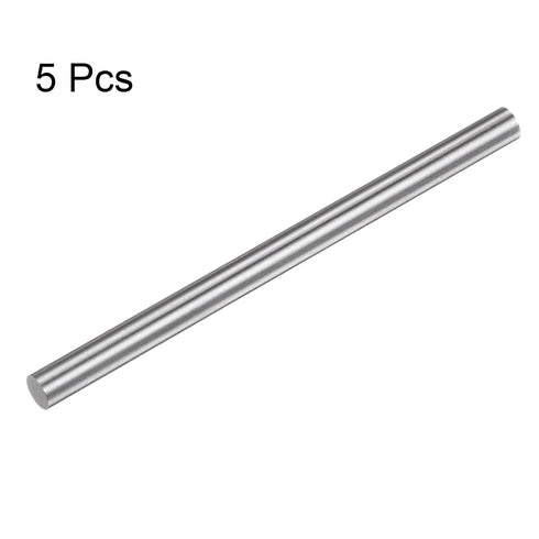 5pcs Round Rods, 6.4mm x 100mm High Speed Steel (HSS) Lathe Bar Stock for DIY Craft Tools