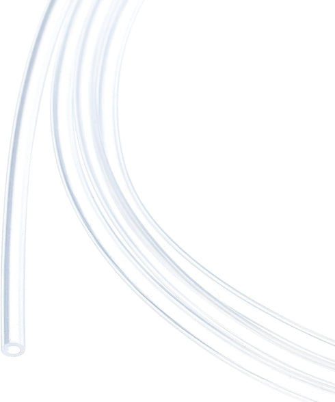 Clear Silicone Tubing 5m(16ft) 1mm(0.04") ID x 2mm(0.08") OD, Pure Industrial Plastic Hoses for Pump Siphoning