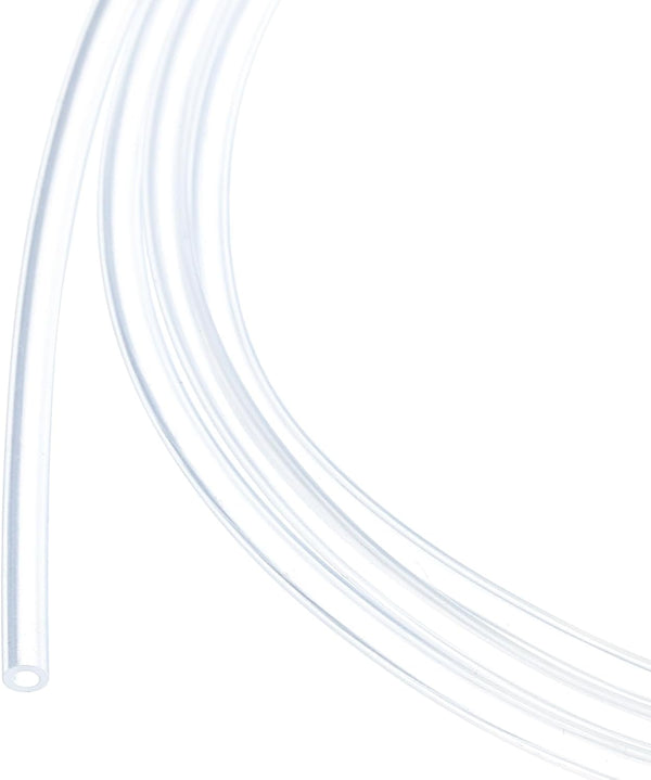 Clear Silicone Tubing 5m(16ft) 1mm(0.04") ID x 2mm(0.08") OD, Pure Industrial Plastic Hoses for Pump Siphoning