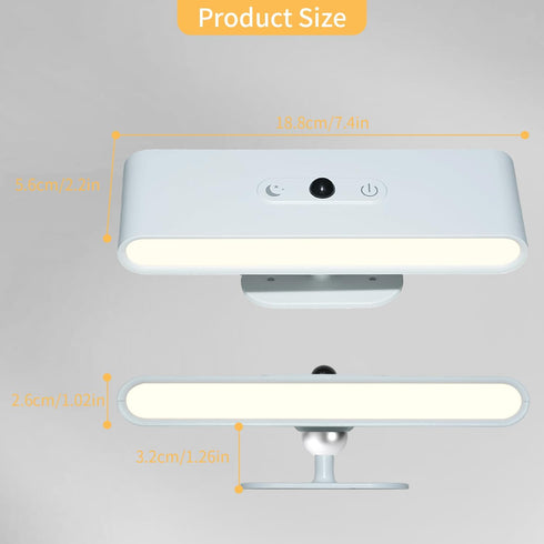 THINIDA 7.4-Inch Motion Sensor Wall Light Indoor, Battery Operated Wall Sconces, Rechargeable LED Night Light