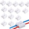 Push Quick Wire Cable Connector, 100pcs 10A 220V 2 Pin Spring Loaded Electrical Connectors