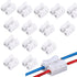 Push Quick Wire Cable Connector, 100pcs 10A 220V 2 Pin Spring Loaded Electrical Connectors