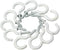 10Pcs White Screw-in Hanging Ceiling Hooks - Vinyl Coated Heavy Duty Hooks for Plants, Lights, Mugs, Indoor Outdoor