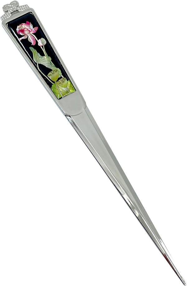 Decorative Envelope Paper Letter Opener with Mother of Pearl Antique Design Silver Steel Blade