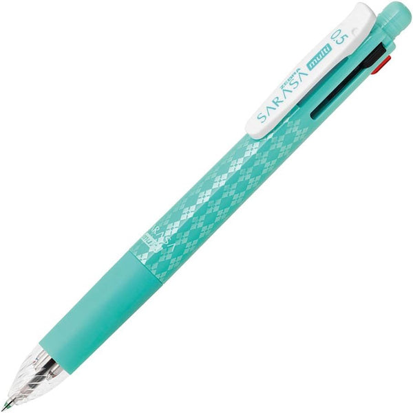 ZEBRA P-J4SA11-BG Multi-functional Pen, Sharp Sarasa Multi, 4 Colors, 0.5mm, Blue Green