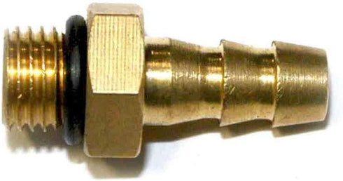 Interstate Pneumatics FMS64T 3/8 Inch - 24 UNF Male x 1/4 Inch Hose Barb Connector for Inflator Whips