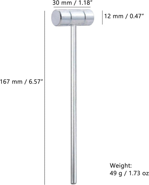 Small Crafting Hammer, Lightweight Hammer Tool for Toy Building Projects, Ring, Jewelry, Watch Band, Leather, Light Hammer Mallet for Women and Children, 6.57"