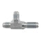 2704-06-06-06-FG Forged Steel Bulkhead Run Tee Tube Fitting, 9/16"-18 SAE Thread, 3/8" Male JIC