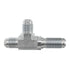 2704-06-06-06-FG Forged Steel Bulkhead Run Tee Tube Fitting, 9/16"-18 SAE Thread, 3/8" Male JIC
