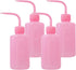4 Packs Wash Bottle Plastic Tattoo Wash Bottle, Water Squirt Bottle, Squeeze Diffuser Bottle (Pink)