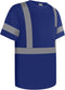 Class 3 Hi Vis Shirts for Men, Short Sleeve Reflective Safety Shirts for Women, Durable UCR-Blue XXL